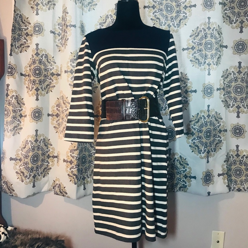GAP NWT Striped Knee Length Dress